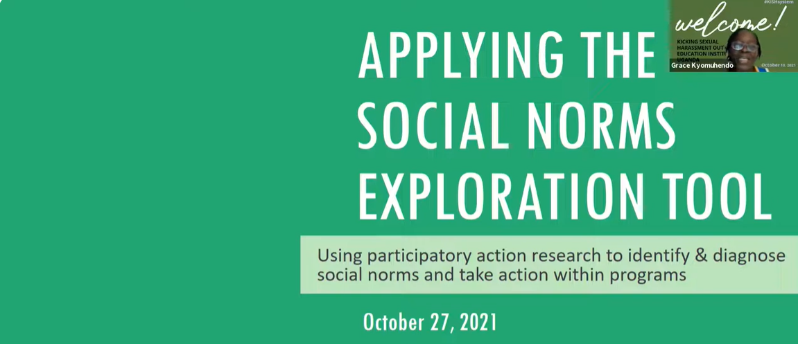 Applying the social norms exploration tool: Using participatory action research to identify & diagnose social norms and take action within programs
