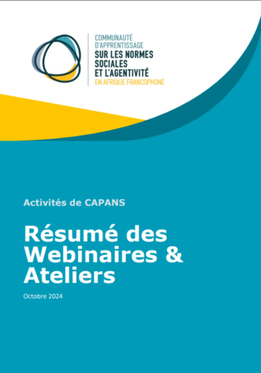 Résumé des Webinaires & Ateliers