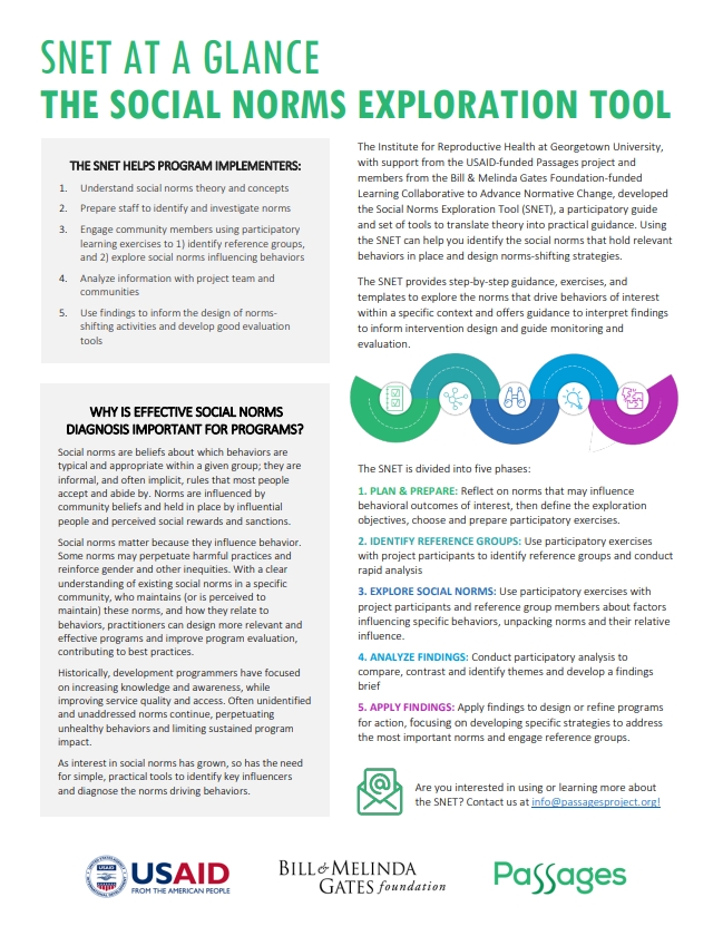 SNET At a Glance: The Social Norms Exploration Tool