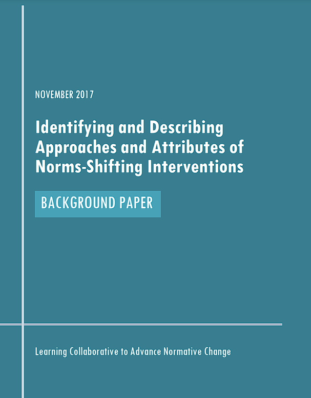 Identifying and describing approaches and attributes of norms-shifting interventions